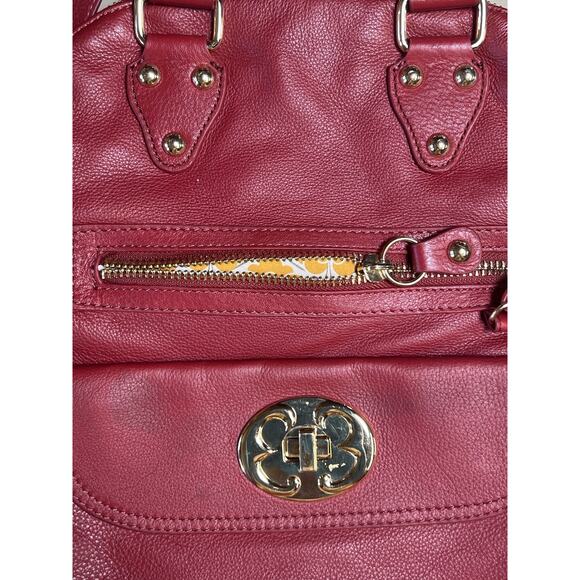 Emma Fox Classic Large Foldover Leather Bag Bordeaux ML8614 —READ— - Picture 4 of 16